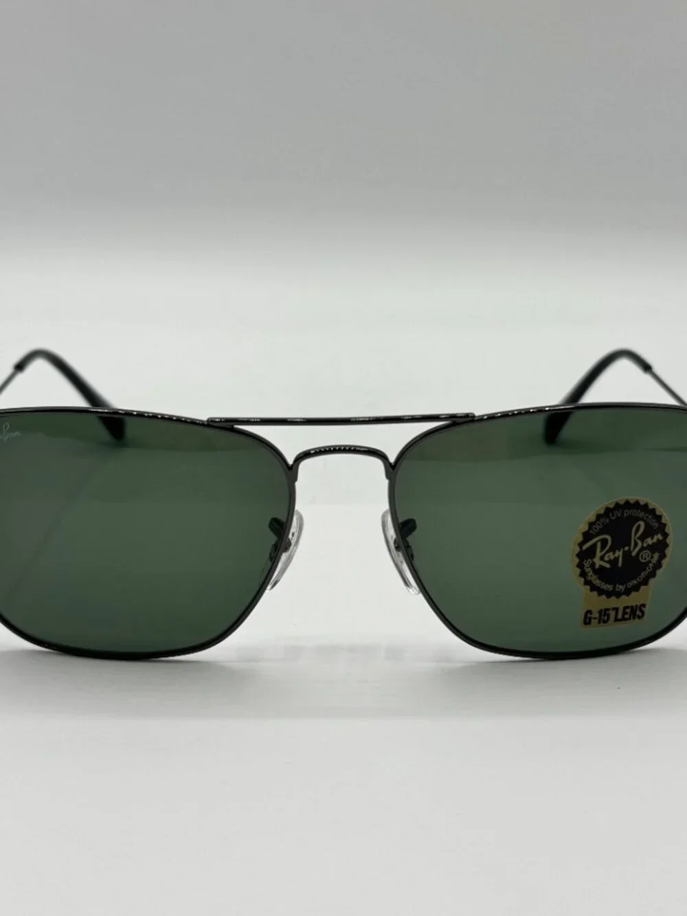 Ray-Ban RB3136 004 Caravan Sunglasses Gunmetal Frame with Green G-15 Lens
